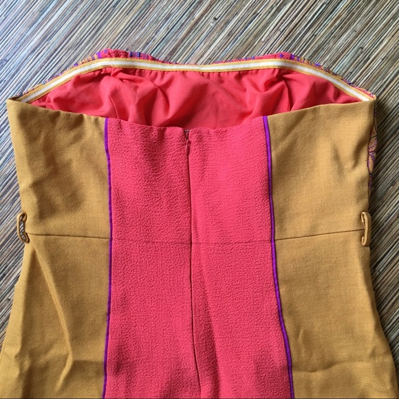 Anthropologie Champagne & Strawberry Dress Womens - Picture 7 of 16